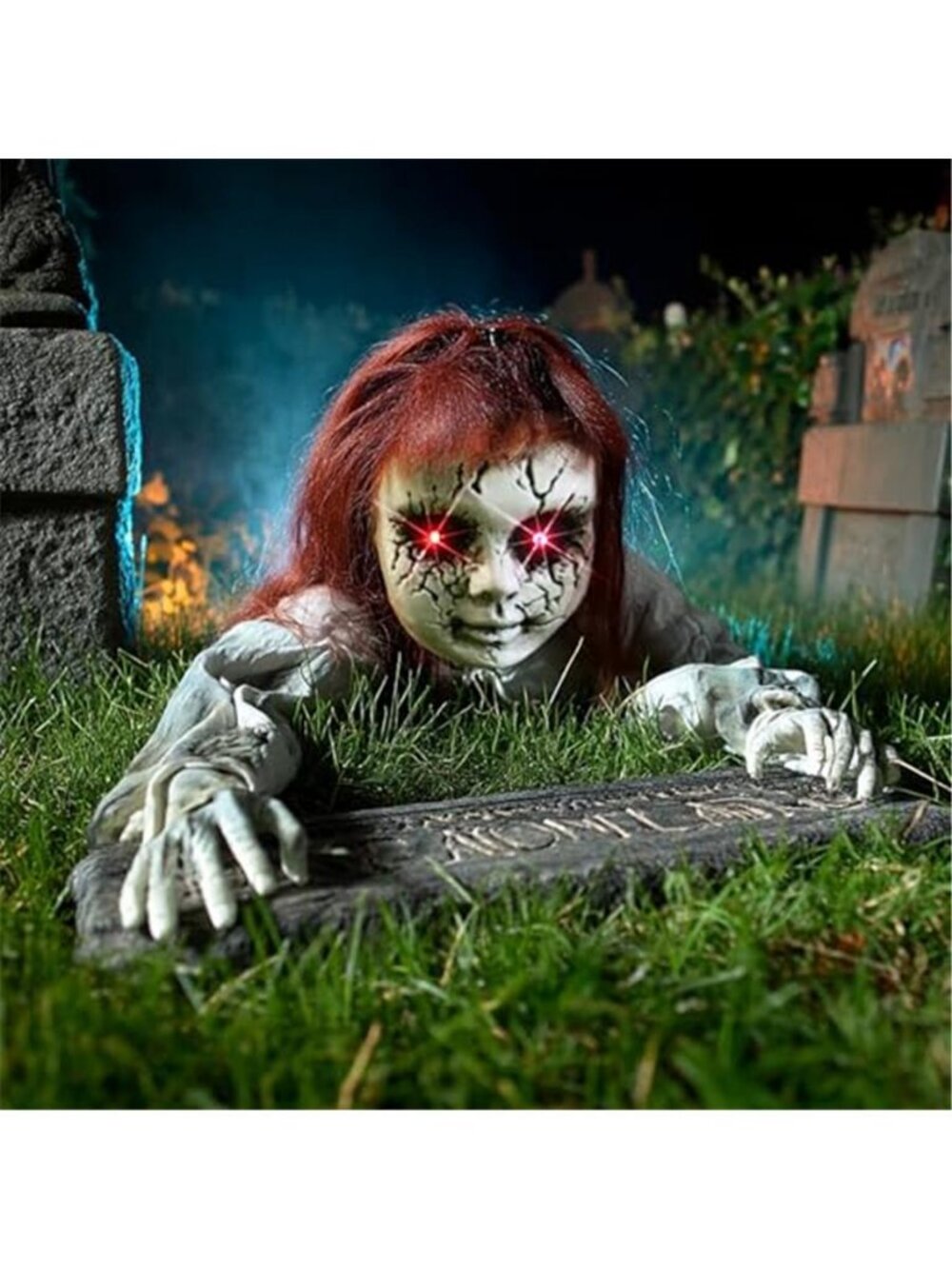Halloween Scary Doll Groundbreaker Decorations Outdoor Animatronics